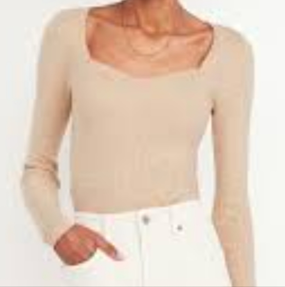 OAK Women's Beige Long Sleeve Knit Top